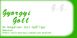 gyorgyi goll business card